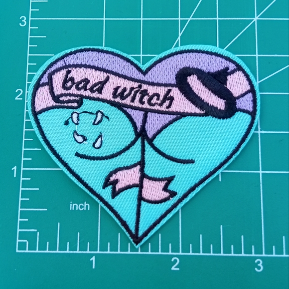 Hot Topic Accessories - 2/$10 Heart Shaped 'Bad Witch' Patch